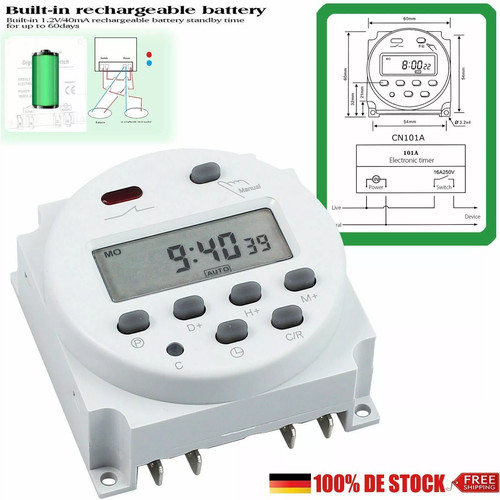 Timer 12v 16a - dc/ac,